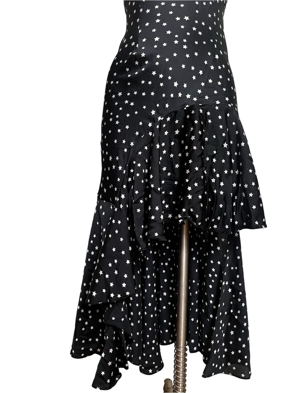 Never Fully Dressed Senorita Star Ruffle Slip Dress Black White Medium - Picture 8 of 12